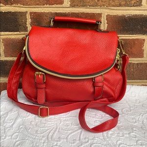Red crossbody purse
